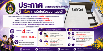 ประกาศรายชื่อผู้สำเร็จการศึกษาและกำหนดการรับใบรองคุณวุฒิ