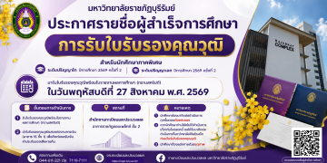 รายชื่อผู้สำเร็จการศึกษาและการรับใบรับรองคุณวุฒิ
