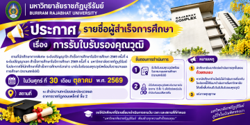 ประกาศรายชื่อผู้สำเร็จการศึกษาและกำหนดการรับใบรับรองคุณวุฒิ